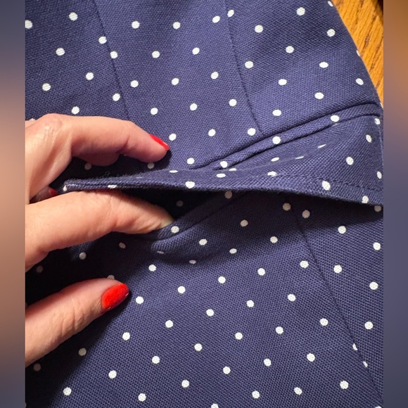 Banana Republic Blue and White Polka Dot Blazer size 8 - Picture 11 of 13